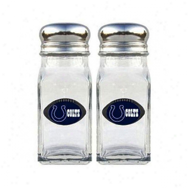 Indianapolis Colts Glass Salt And Pepper Shakers