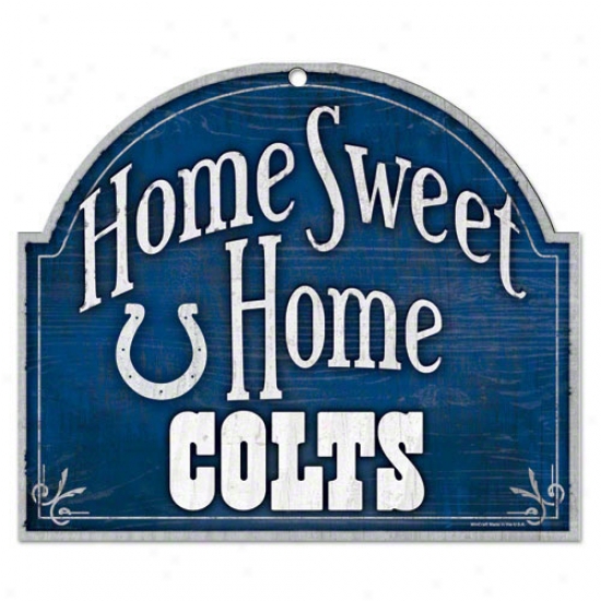 Indianapolis Colts Home Sweet Home Wood Sign