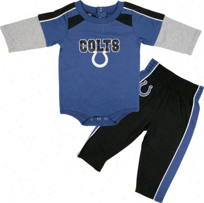 Indianapolis Colts Infant Long Sleeve Creeper And Pants Set