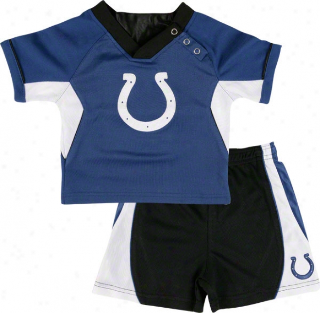 Indianapolis Colts Infant Raglan Crew Shirt And Shorts Combo Pack