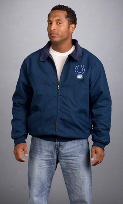 Indianapolis Colts Jacket: Navy Reebok Saginaw Jerkin