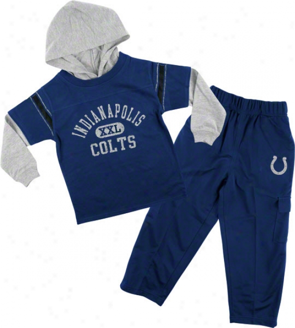 Indiana;olis Colts Kid's 4-7 Faux Layered Jersey And Pant Set