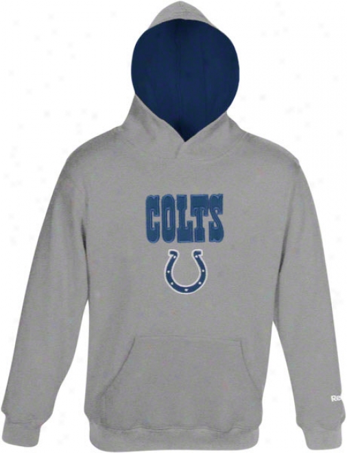 Indianapolis Colts Kids (4-7) Grey Sportsman Fleece Hooded Sweatshirt