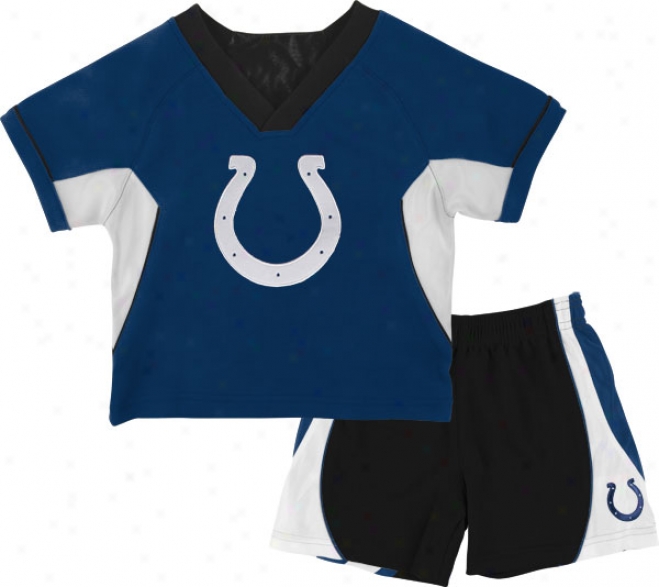 Indianapolis Colts Kid's 4-7 Raglan Company Shirt And Shorts Combo Pack