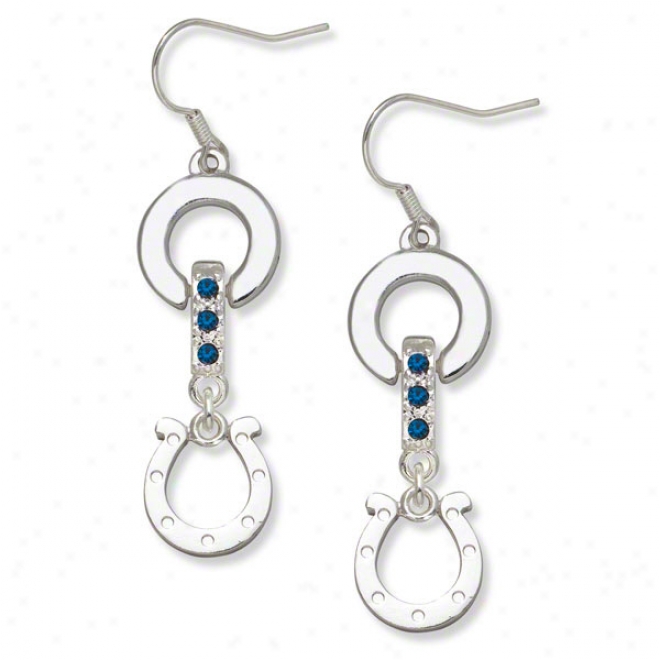 Indianapolis Colts Mvp Crystal Earrings