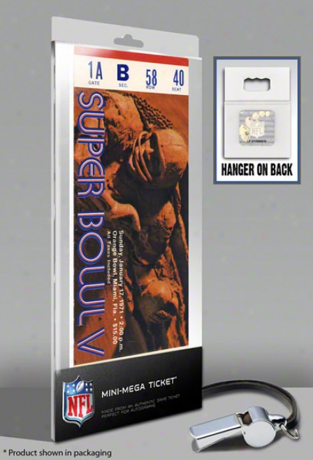 Indianapolis Colts Super Bowl V Mini-mega Ticket