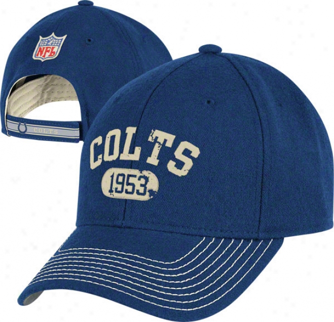 Indianapolis Colt sThrowback Hat: Vintage Structured Adjustable Hat