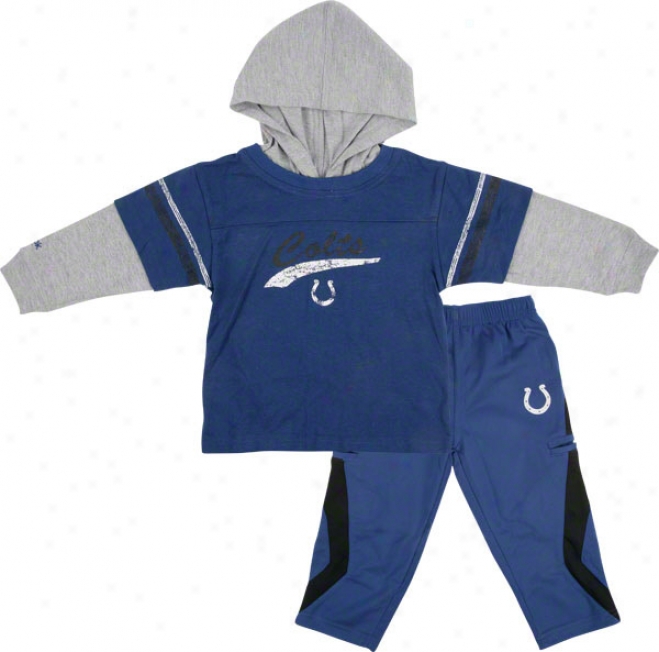 Indianapolis Colts oTddler Faux Layer Jersey And Pant Set