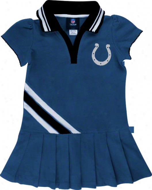 Indianapolis Colts Toddler Pleated Polo Dress