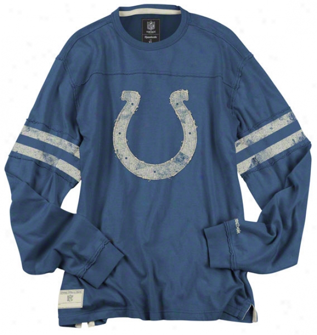 Indianapolis Colts Vintage Long Sleeve Appliqu Jersey Crew