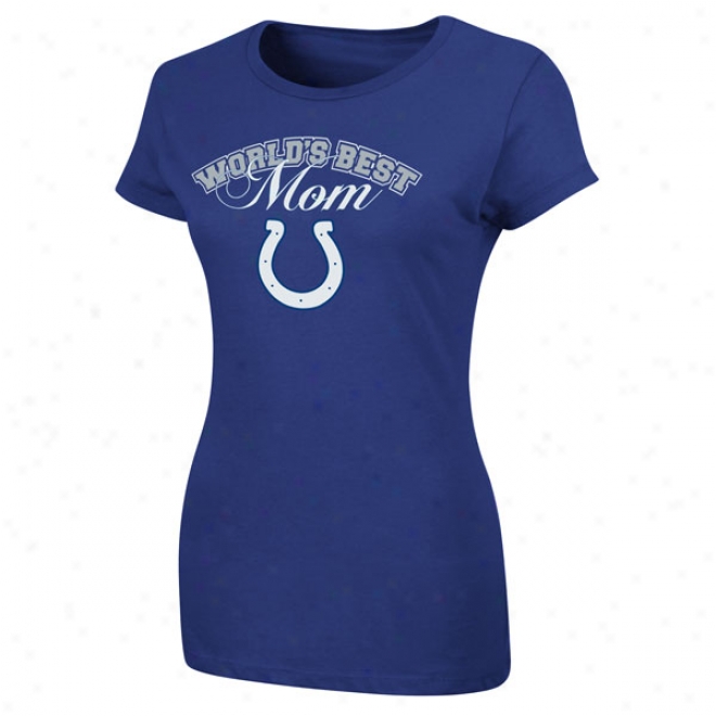 Indianapolis Colts Women's Blue World's Best Mom T-shirt