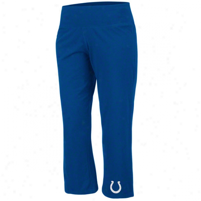 Indianapolis Colts Women's Classic Stretch Blue Cropped Pants