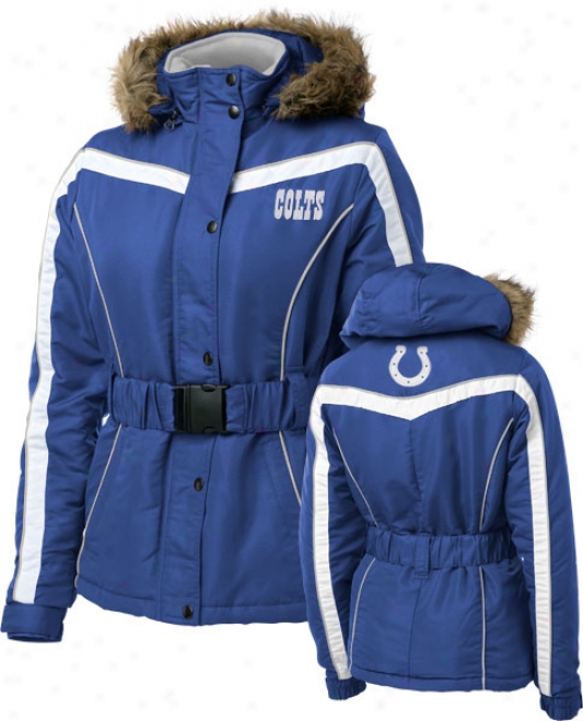 Indianapolis Colts Women's Gameday Blue Full-zip Heavyweight Parka