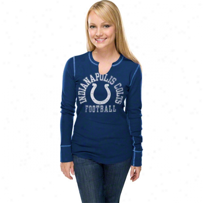 Indianapolis Colts Women's Gameday Gal Iii Blue Long Sleeve Top