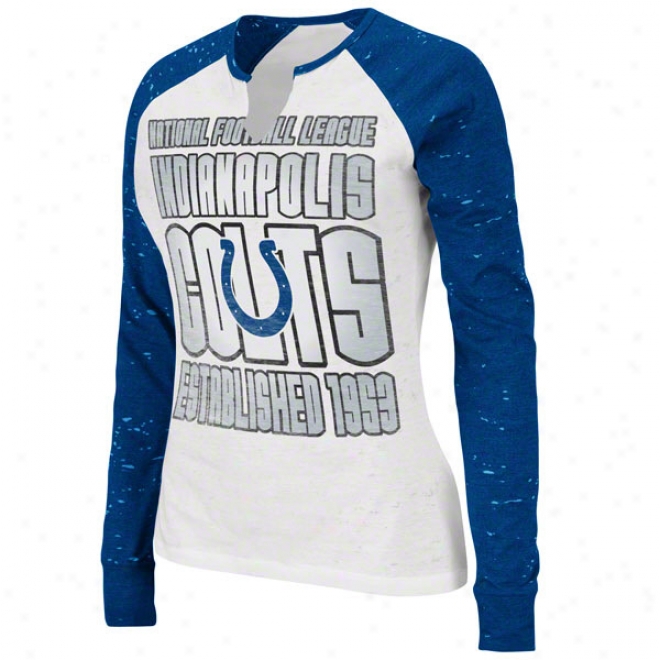 Indianapolis Colts Women's Standard Player White Long Sleeve Raglan Top