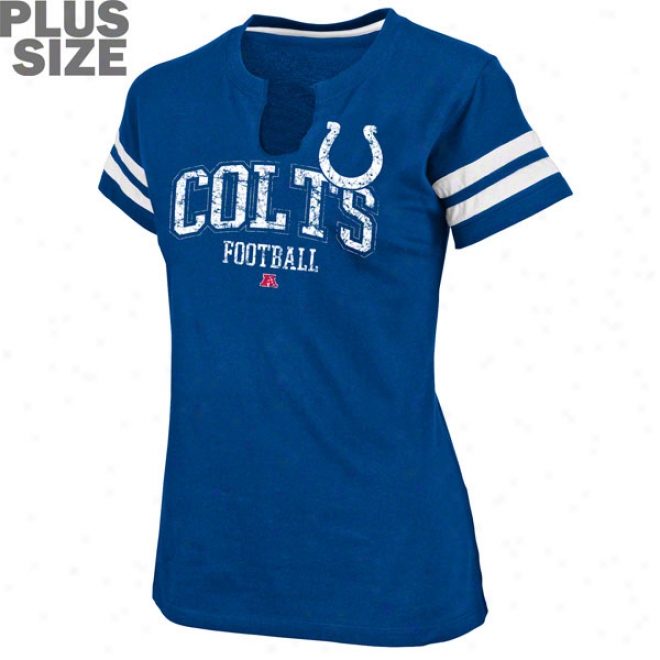 Indianapolis Colts Women's Plus Size Travel For Two Split Neck Top