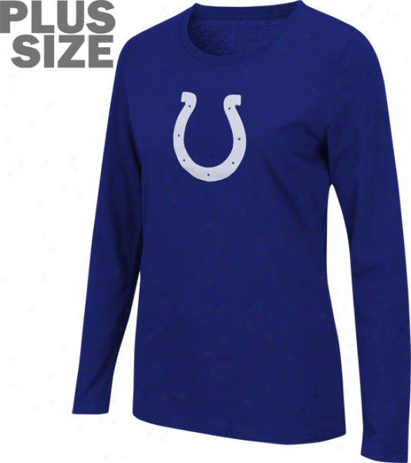 Indianapolis Colts Women's Plus Size Jazzed Up Long Sleeve Tee