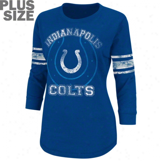 Indianapolis Colts Women's Plus Size Conquest Is Sweet 3/4 Sleeve Top