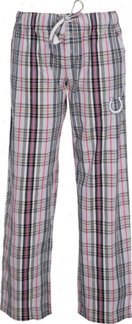 Indianapolis Colts Women's Spectrum Plaid Lt Gray Pants