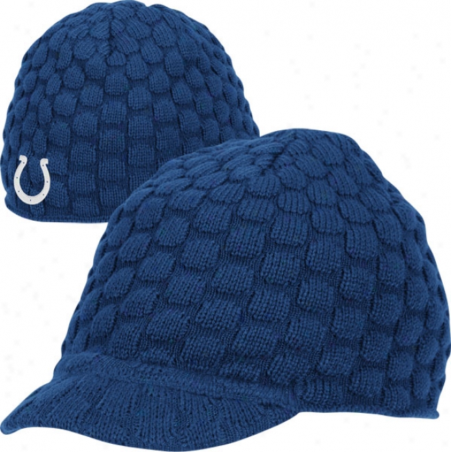 Indianapolis Colts Women's Visor Knit Hat: Cheerleader Style Visor Knit