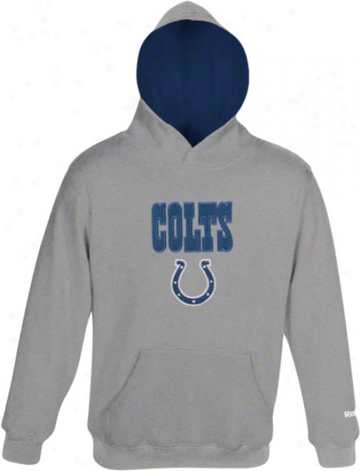 Indianapolis Colts Youth Grey Sportsman Fleece Hooded Sweatshirt