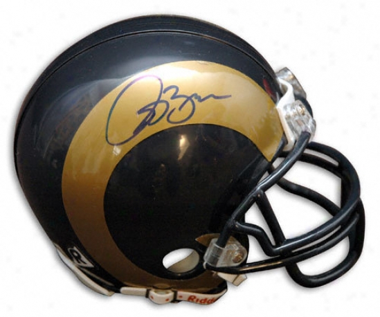 Isaac Bruce St. Louis Rams Autographed Mini Helmet