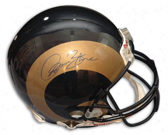 Isaac Bruce St. Louis Rams Autographed Pro Helmet