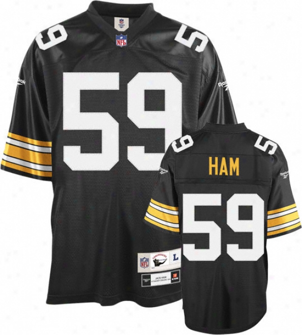 Jack Ham Pittsburgh Steelers Black Nfl Premier 1974 Throwback Jersey