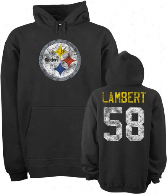 Jack Lambert Pittsburgh Steelers Black Vintage Name & Number Hooded Sweatshirt
