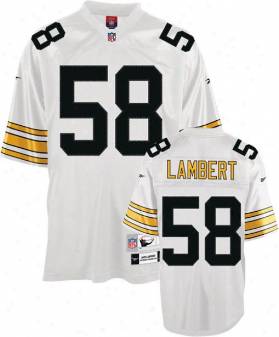 Jack Lambert White Reebok Nfl Premier 1976 Throwback Pittsburgh Steelers Jersey