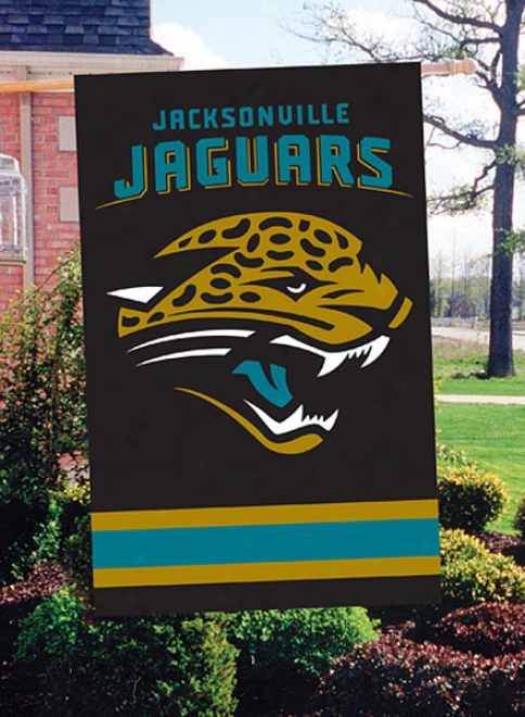 Jacksonville Jaguars 2-sided Applique Banner Flag