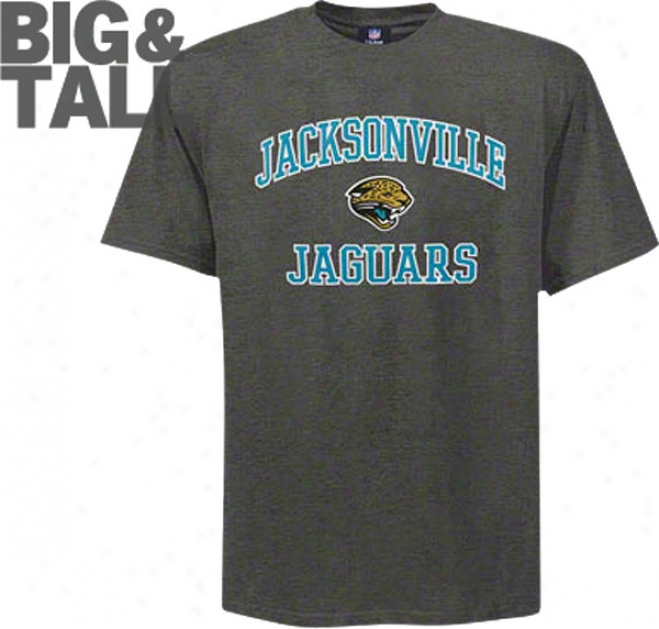 Jacksonville Jaguars Charcoal Big & Tall Heart And Soul Ii T-shirt