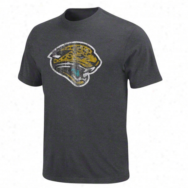 Jacksonville Jaguars Charcoal Vintage Logo Iii T-shirt