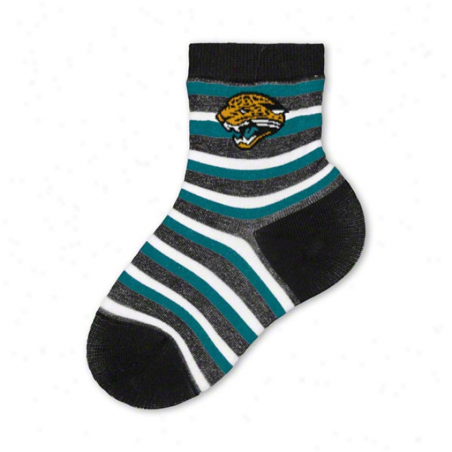 Jacksonville Jaguars Infant Teal Nfl Stripe Socks