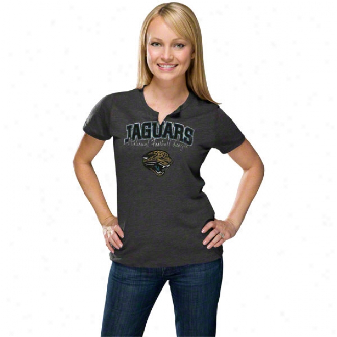 Jacksonville Jaguars Women's Champion Swagger Ii Charcoal T-shirtt