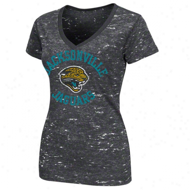 Jacksonville Jaguars Women's Pride Playing Ii Charcoal Short Sleeve Top