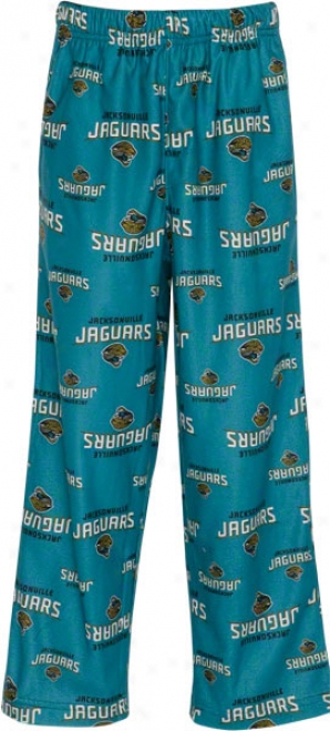 aJcksonville Jaguars Youth Teal Printed Logo Sleep Pants