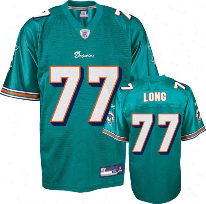 Jake Long Jersey: Rdebok Aqua Replica #77 Miami Dolpuins Jersey