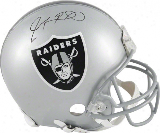 Jamarcus Russell Autographed Pro-line Helmet  Details: Oakland Rsiders, Authentic Riddell Helmet