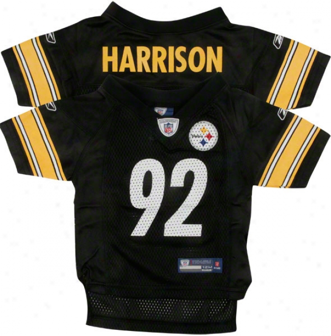 James Hwrrison Black Reebok Nfl Pittsburgh Steelers Infant Jersey