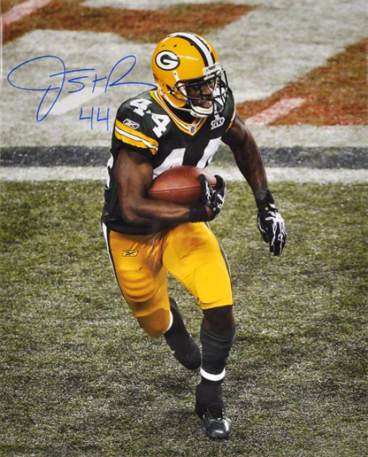 James Starks Autographed 16x20 Photograph  Details: Green Bay Packers, Ball In One Han