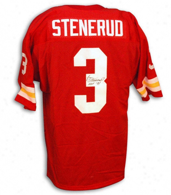 Jan Stenerud Autographed Red Jesey