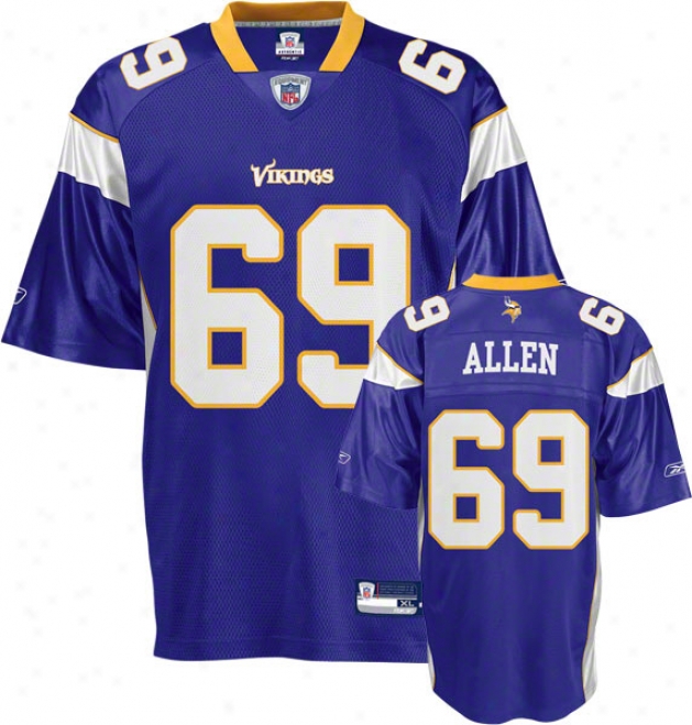 Jared Allen Purple Reebok Nfl Minnesota Vikings Kids 4-7 Jersey