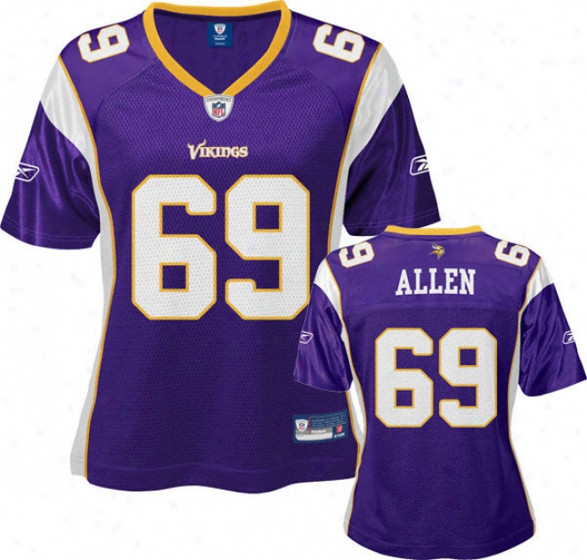 Jared Allen Purple Reebok Nfl Replica Minnesota Vikings Women's Jersey