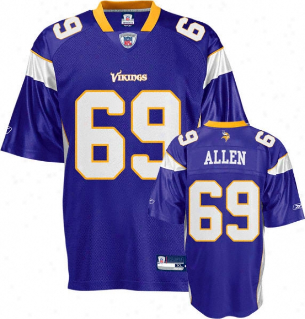 Jared Allen Youth Jersey: Reebok Purple Replica #69 Minnesota Vikings Jersey