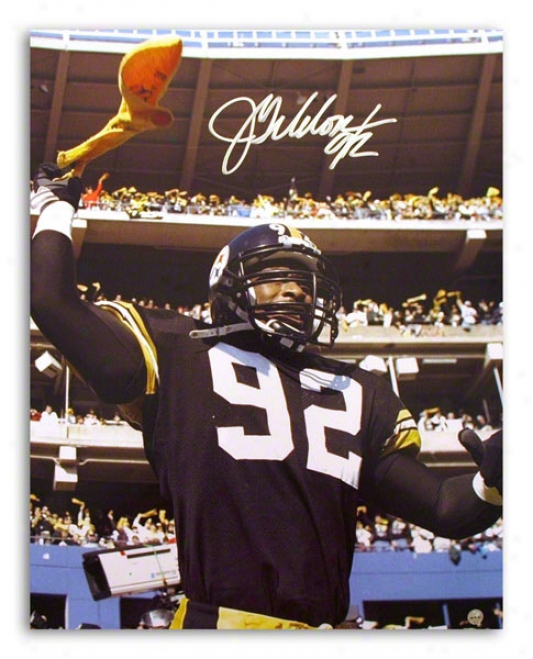 Jason Gildon Autographed Pittsburgh Steelers 16x20 Pnoto