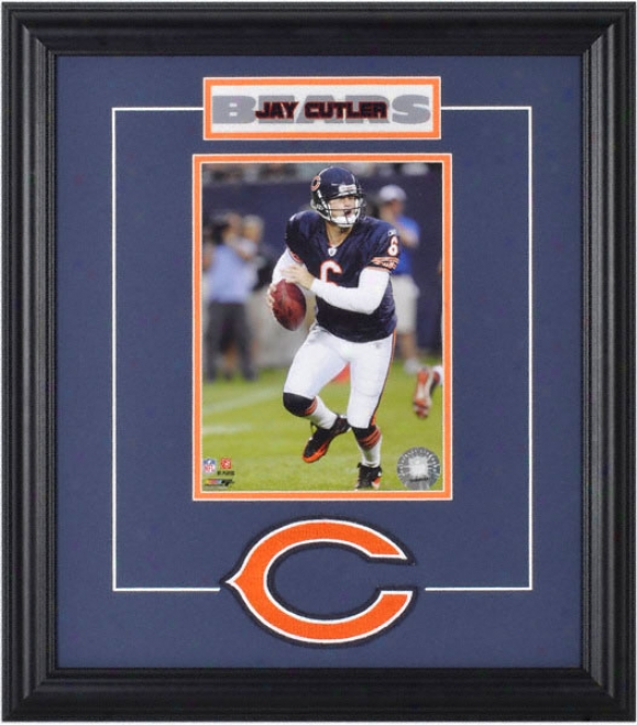 Jay Cutler Framed 6x8 Photgraph With Team Logo & Plate