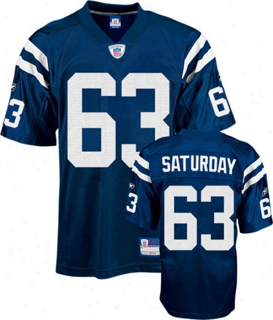 Jeff Saturday Youth Jersey: Reebok Blue Replica #63 Induanapolis Colts Jersey