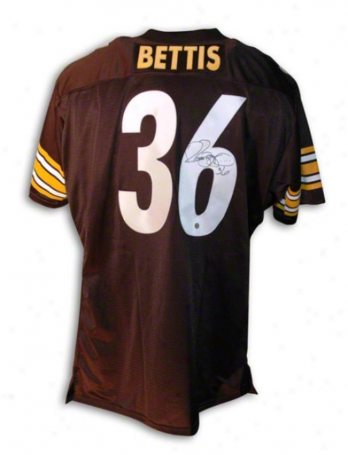 Jerome Bettis Autographed Pittsburgh Steelers Negro Throwback Jersey