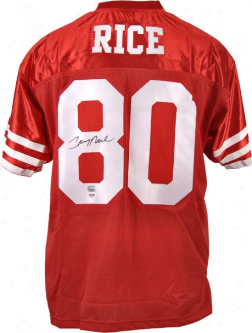 Jerry Rice Autographed Jersey  Details: San Francisco 49ers, Custom